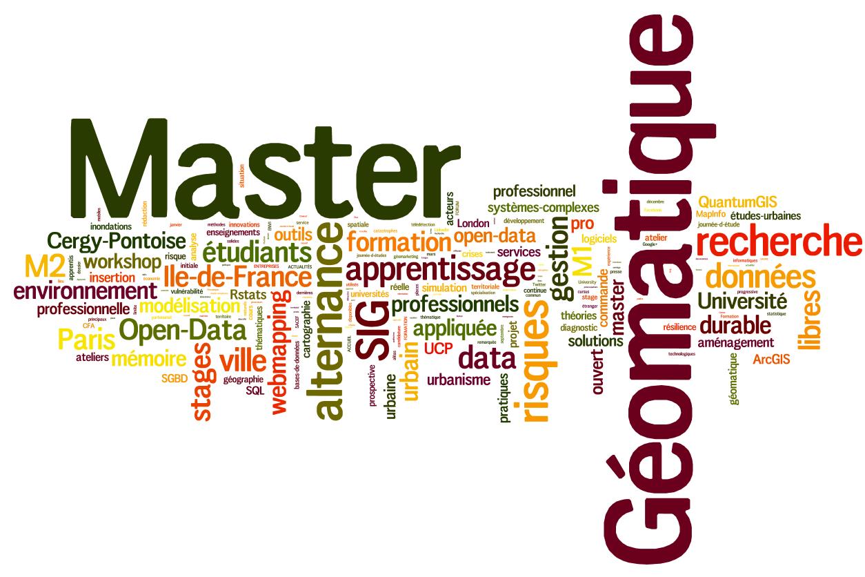 Master Géomatique UCP Master Géomatique UCP